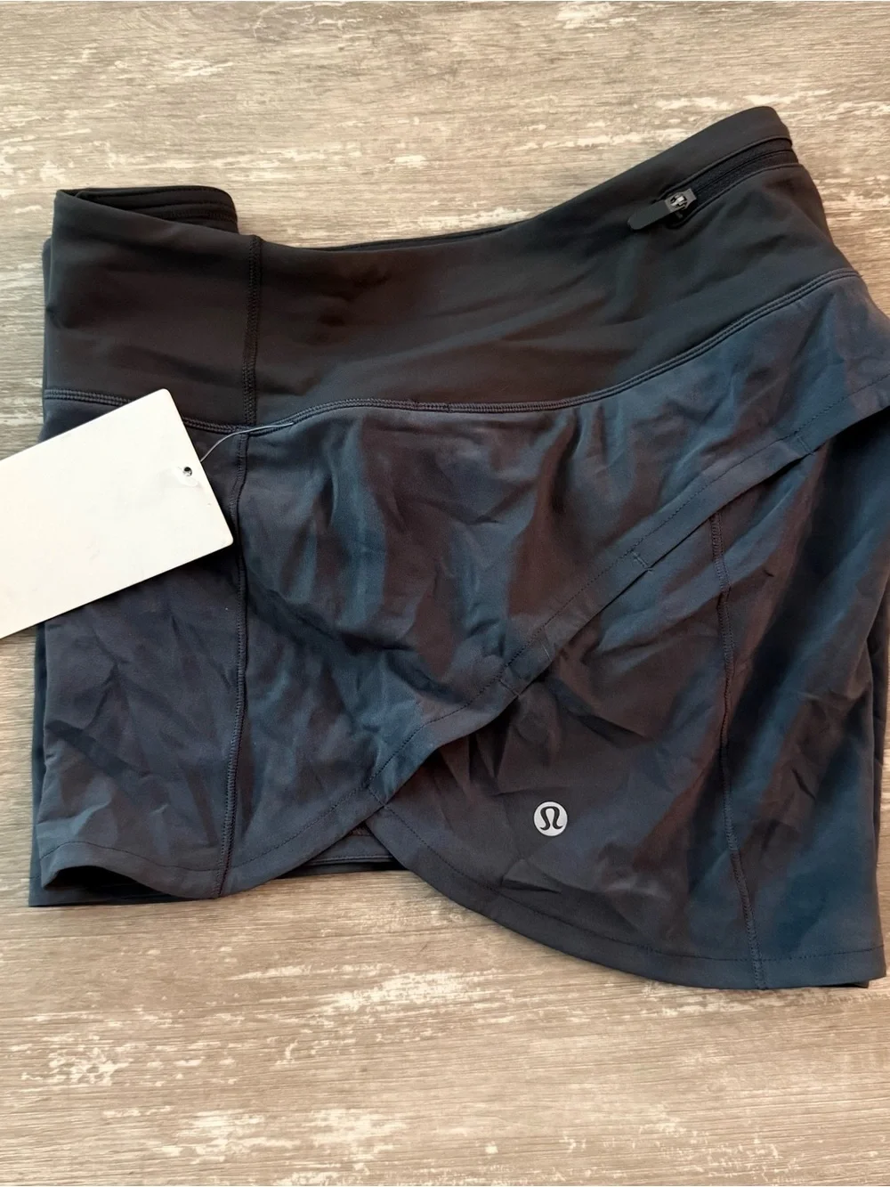 Original Version Lululemon Speed Up MR Shorts 4” NEW Diamond Dye Pitch Grey Sz 8